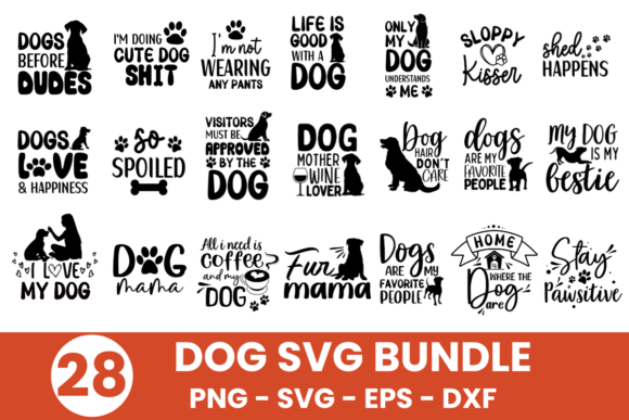 28 Dog SVG Bundle