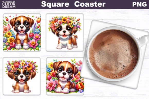 Boxer Square Coaster