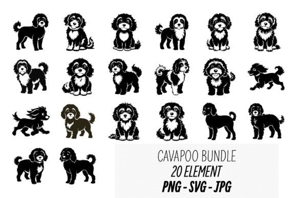 Cavapoo Bundle 20 Silhouette Elements