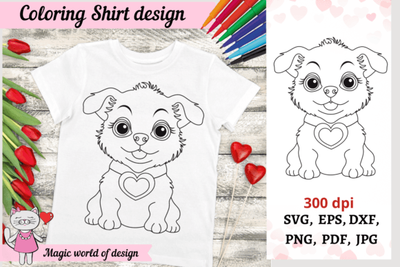 Coloring Shirt SVG for Embroidery