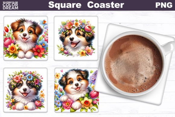 English Shepherd Square Coaster