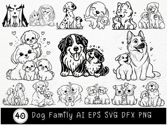Family Dog Svg Bundle