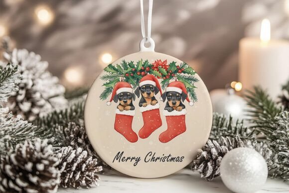 French Bulldog Puppies Xmas Ornament