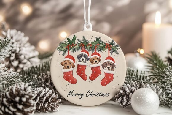 Great Dane Puppies Xmas Ornament