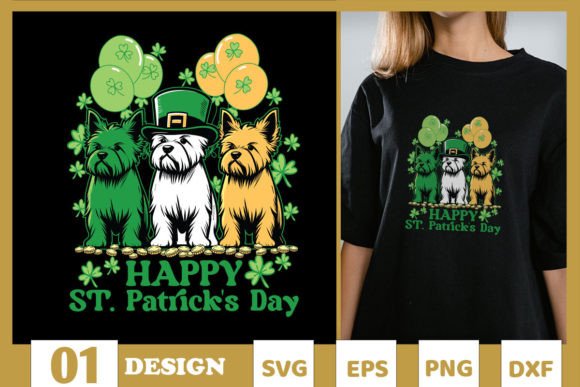 Happy St Patricks Day Dog SVG