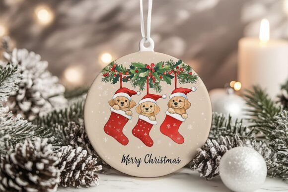 Labrador Retriever Puppies Xmas Ornament