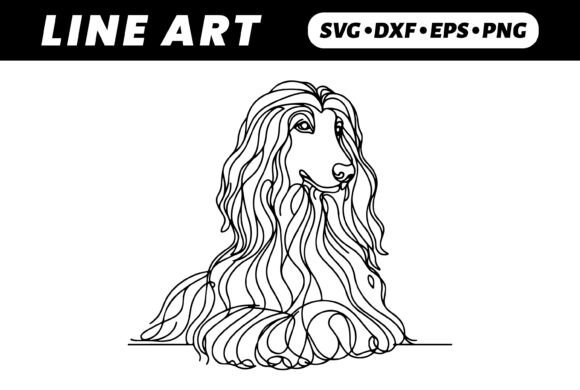One-Line Azawakh Dog SVG
