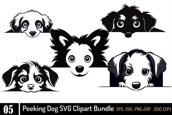 Peeking Dog SVG