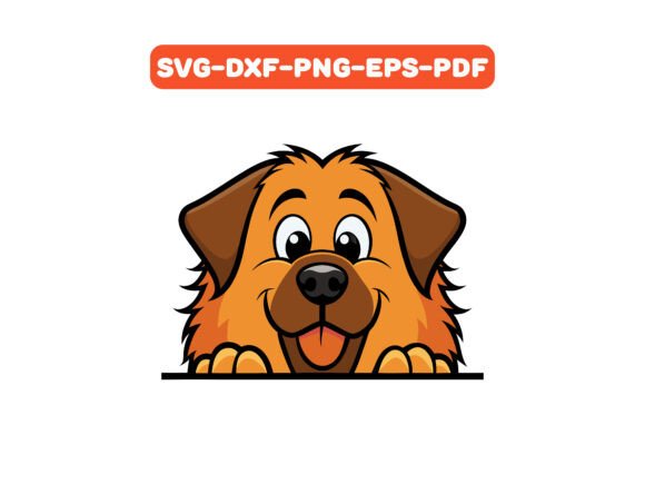 Peeking Leonberger Dog SVG Vector