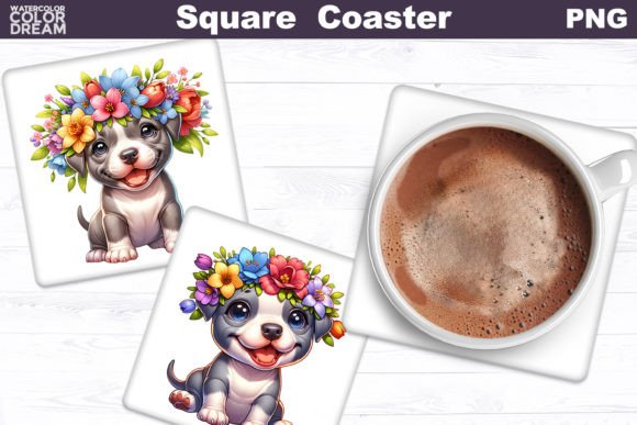 Pit Bull Square Coaster