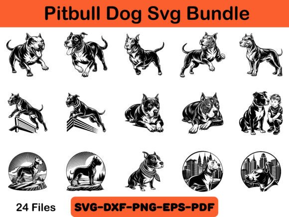 Pitbull Dog Svg Bundle