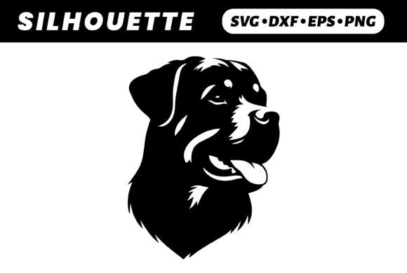Rottweiler Head Silhouette