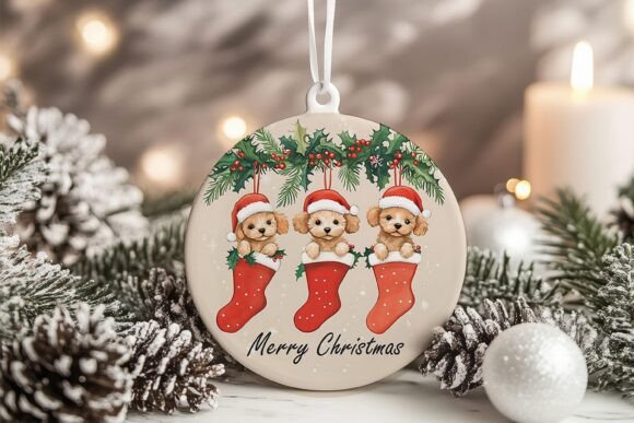 Rottweiler Puppies Xmas Ornament