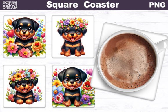 Rottweiler Square Coaster
