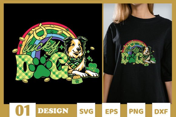 St Patricks Lucky Dog SVG