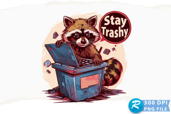 Stay Trashy PNG Design